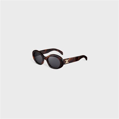 celine round sunglasses triomphe|triomphe 01 sunglasses in acetate.